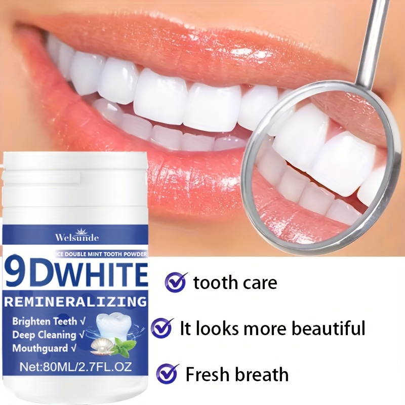 Teeth Whitening Hismile - 9D White Remineralizing Hydroxyapatite Tooth Powder,
