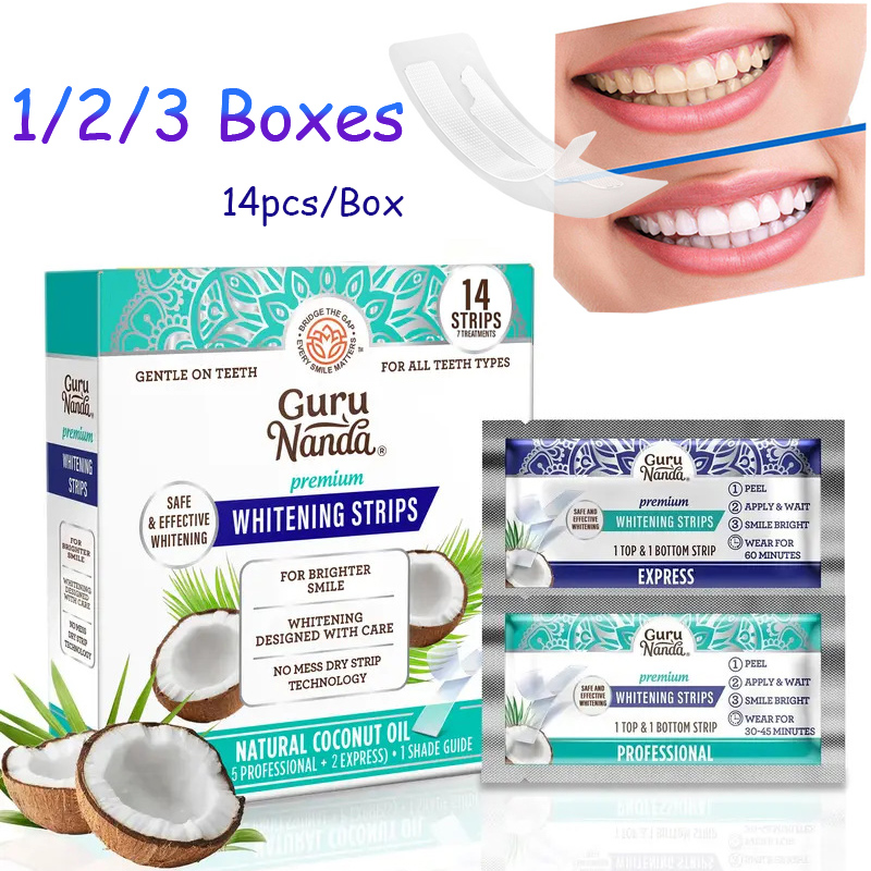 Teeth Whitening Oil Pulling - 14pcs/box Coconut Oil Teeth White Strips,Whiter