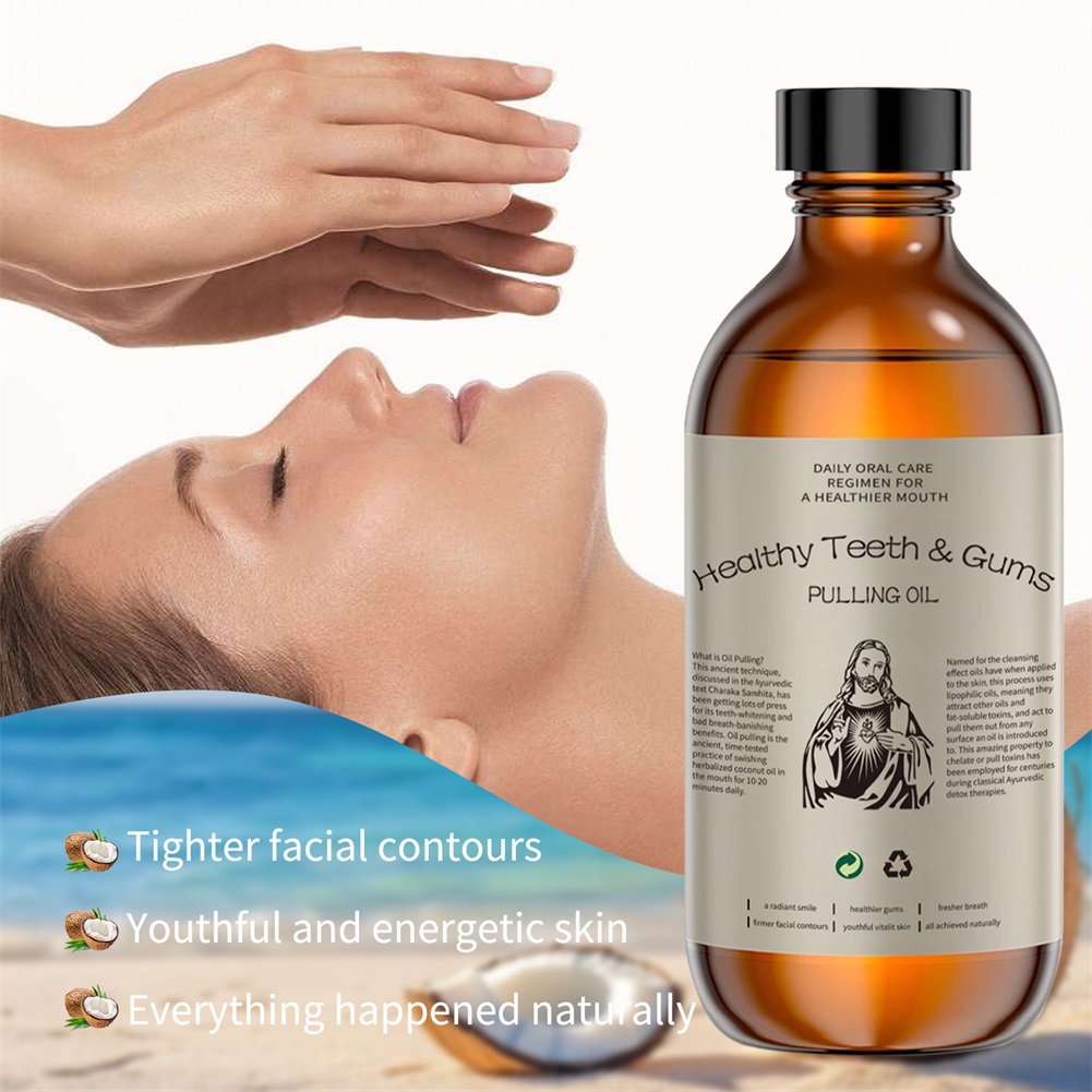 Teeth Whitening Oil Pulling - Coconuts Pulling Oil Mouthwash Whitens Teeth