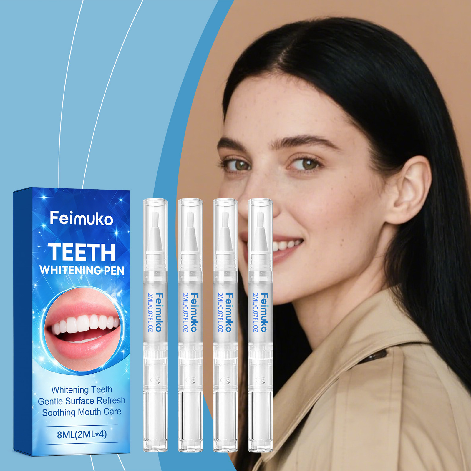 Teeth Whitening Kit At Home - Feimuko Teeth Whitening Pen Kit Gentle