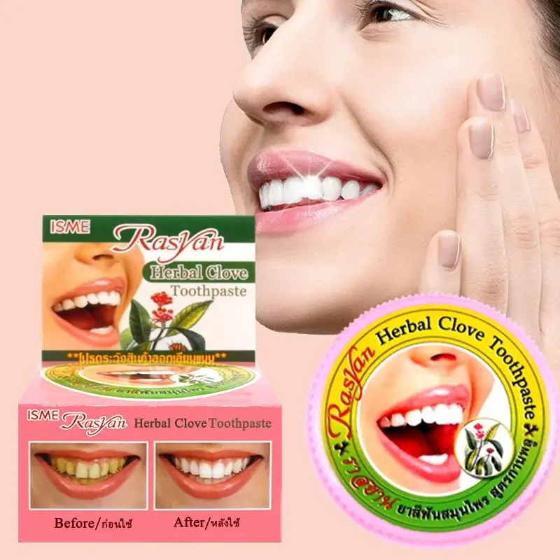 Teeth Whitening Hismile - Thai Clove/coconut Tooth Powder Rasyan Removal