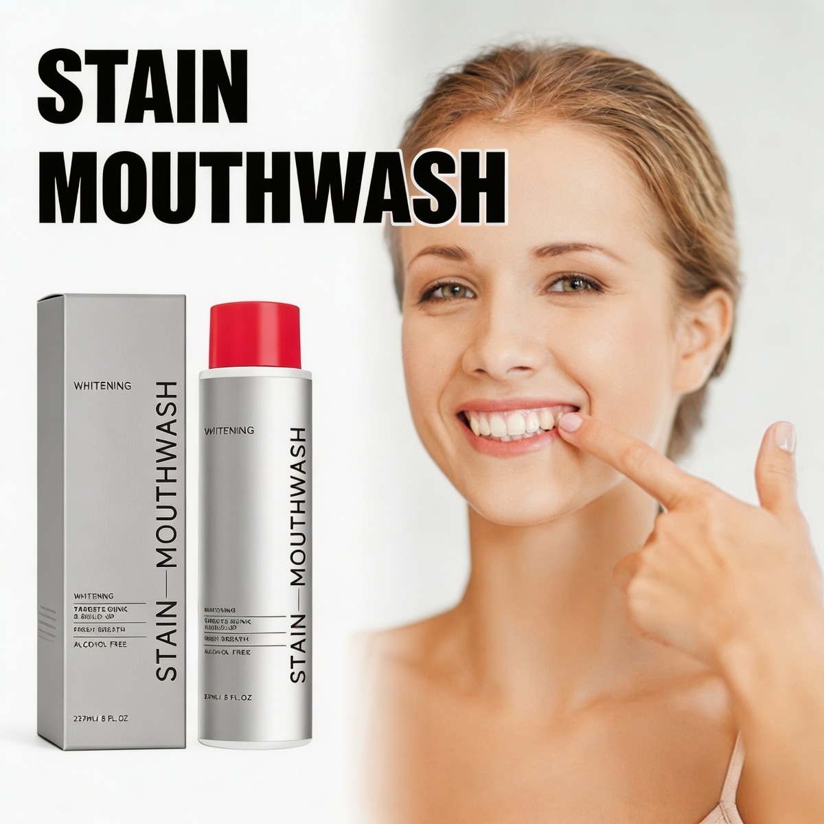 Stain Whitening Mouthwash Gunk - огляд і ціна Teeth Whitening Promotion