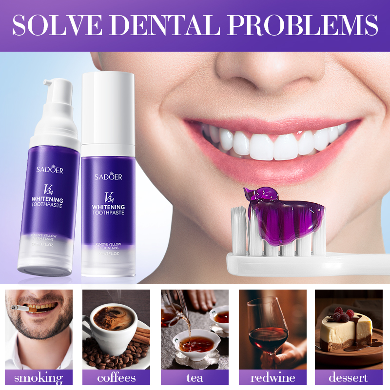 SADOER V34 Toothpaste Stain Re - огляд і ціна Teeth Whitening Hismile