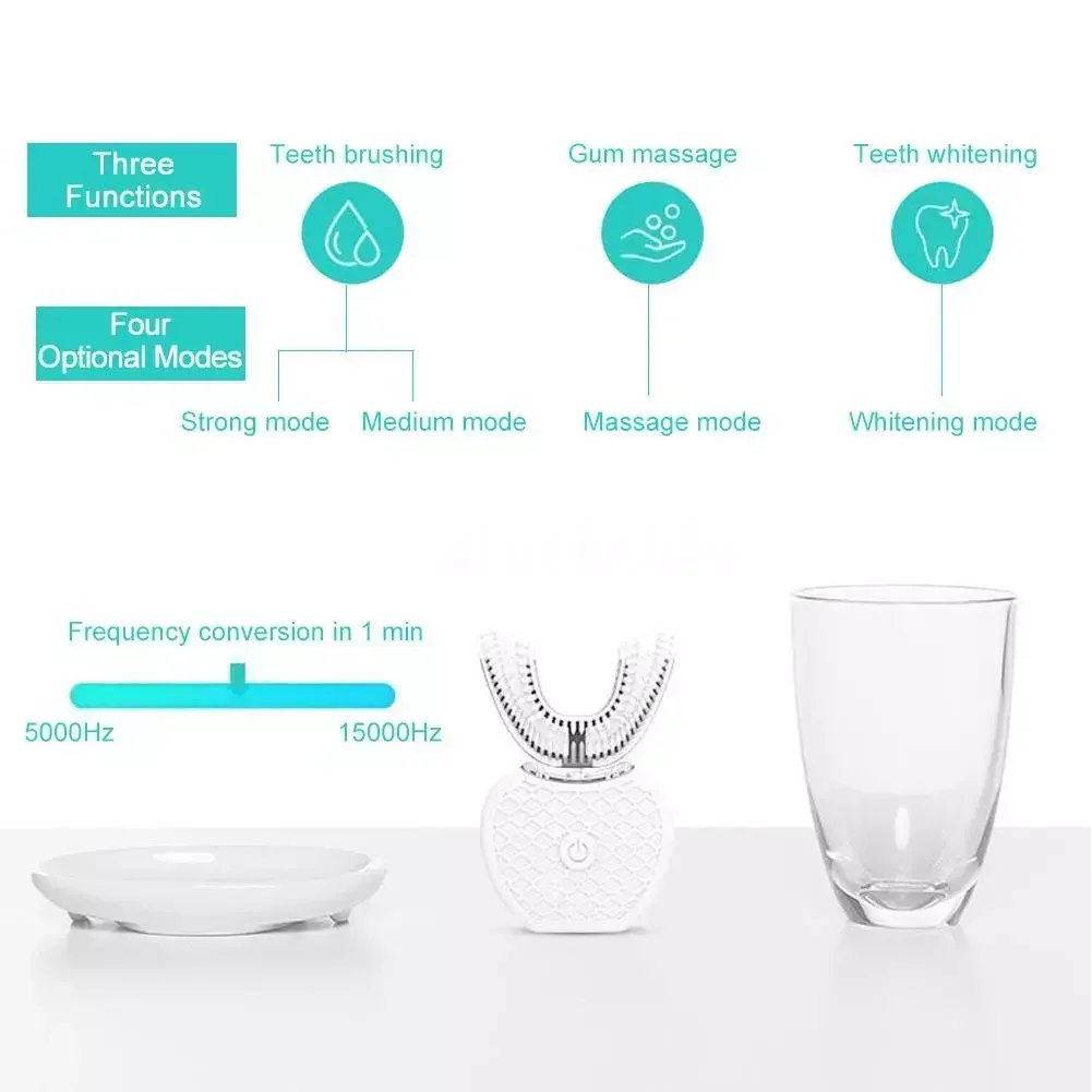 Ultrasonic Electric Toothbrush - огляд і ціна Teeth Whitening With Blue Light