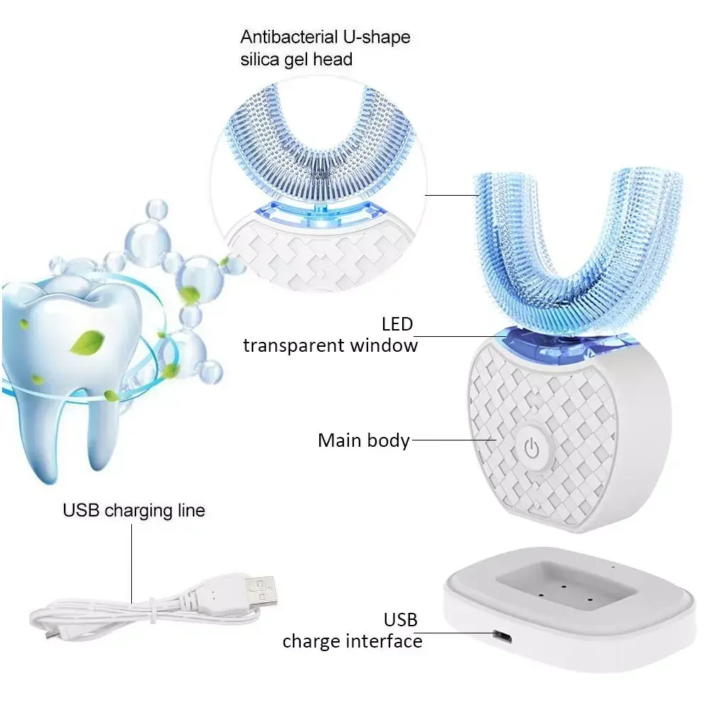 Ultrasonic Electric Toothbrush - огляд і ціна Teeth Whitening With Blue Light