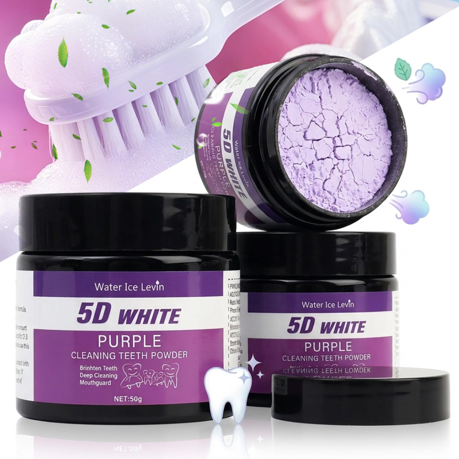 50g/box Purple Teeth Whitening - огляд і ціна Teeth Whitening Oil Pulling