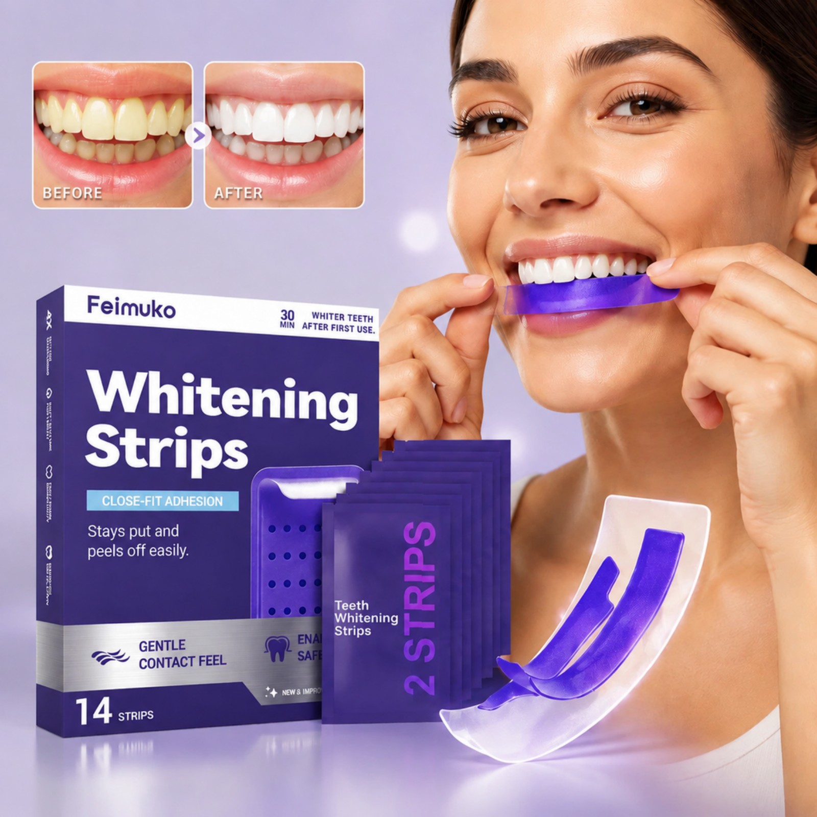 7pcs Premium Purple Whitening  - огляд і ціна Teeth Whitening Kit At Home
