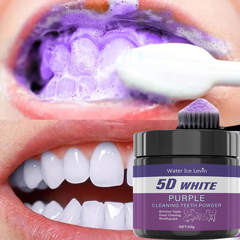5D White Teeth Powder. Purple  - огляд і ціна Teeth Whitening Oil Pulling