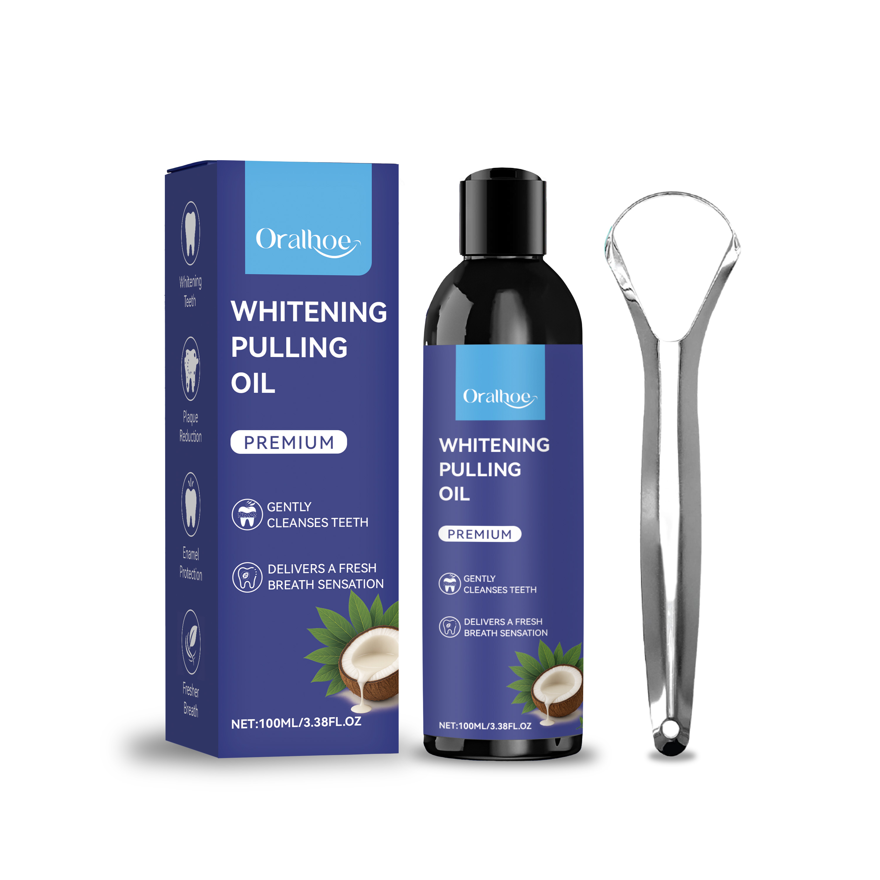 Coconut Pulling Oil With Tongu - огляд і ціна Teeth Whitening Oil Pulling