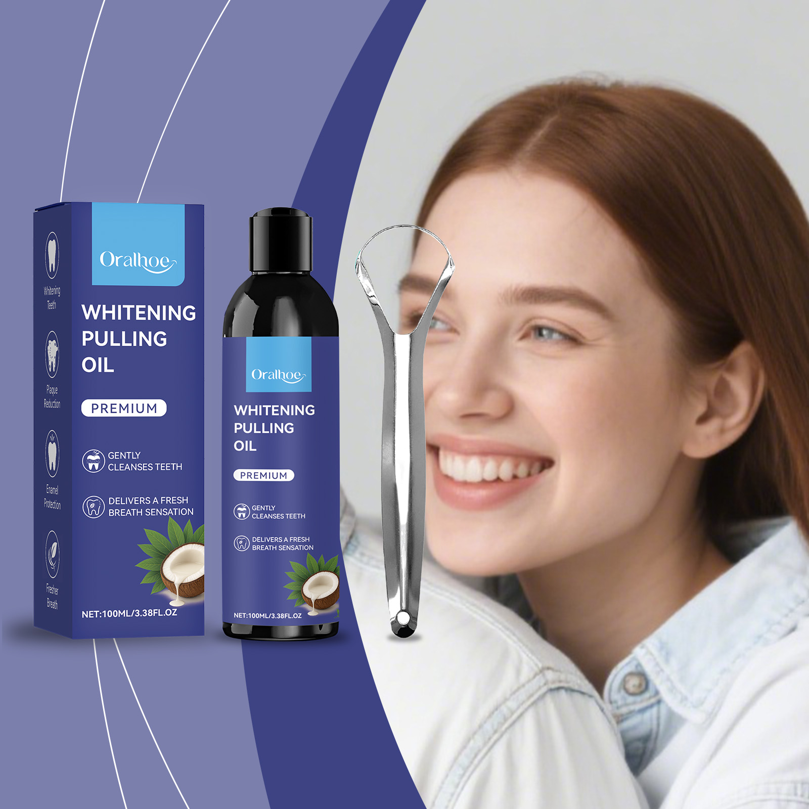 Coconut Pulling Oil With Tongu - огляд і ціна Teeth Whitening Oil Pulling