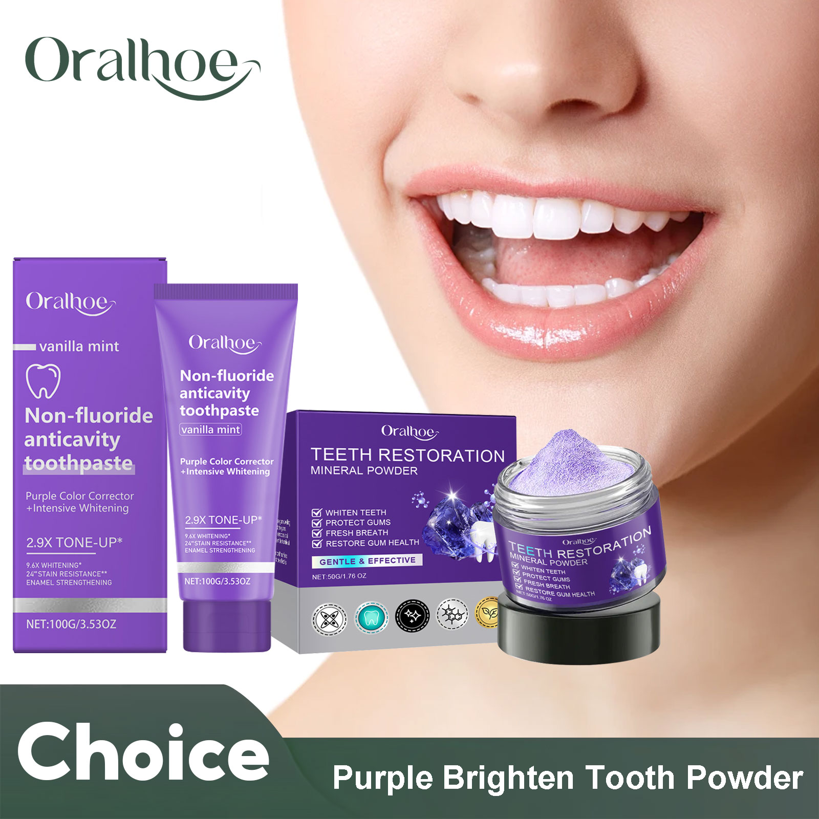 Teeth Restoration Mineral Powd - огляд і ціна Teeth Whitening Hismile