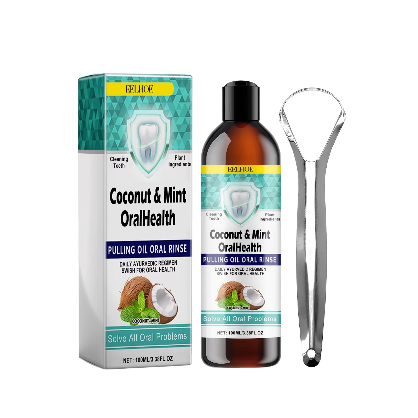 EELHOE Mint Coconut Oil Pullin - огляд і ціна Teeth Whitening Oil Pulling