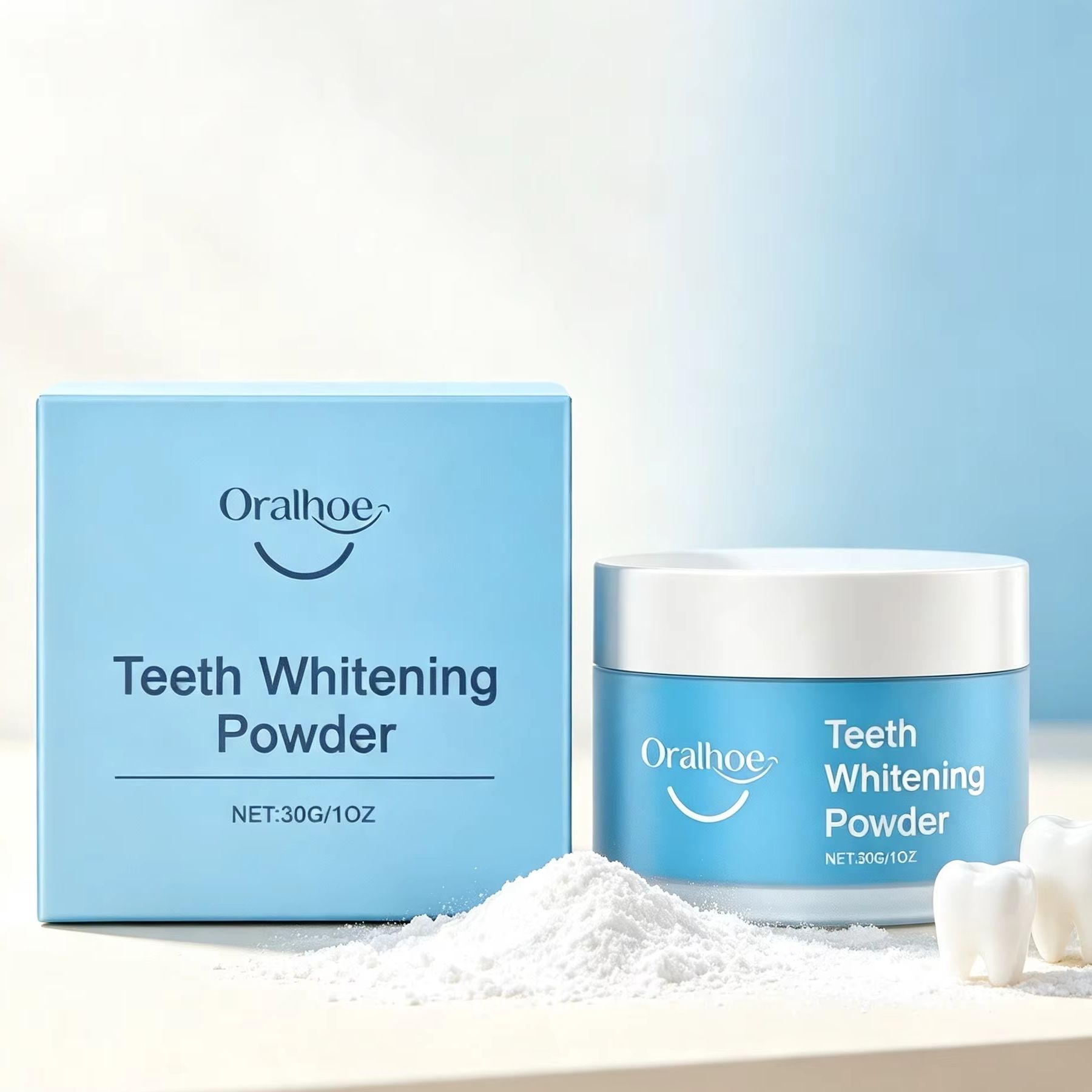 Oralhoe Tooth Powder for Brush - огляд і ціна Teeth Whitening Hismile