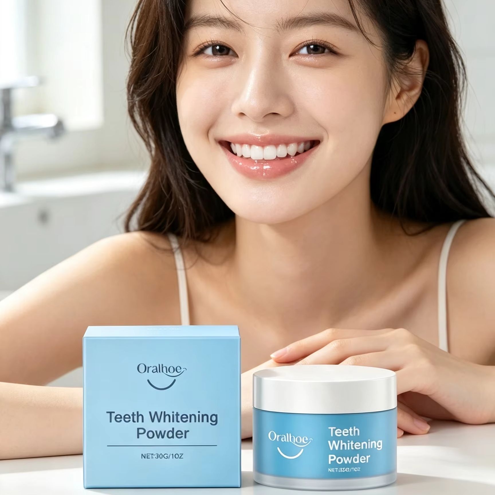 Oralhoe Tooth Powder for Brush - огляд і ціна Teeth Whitening Hismile
