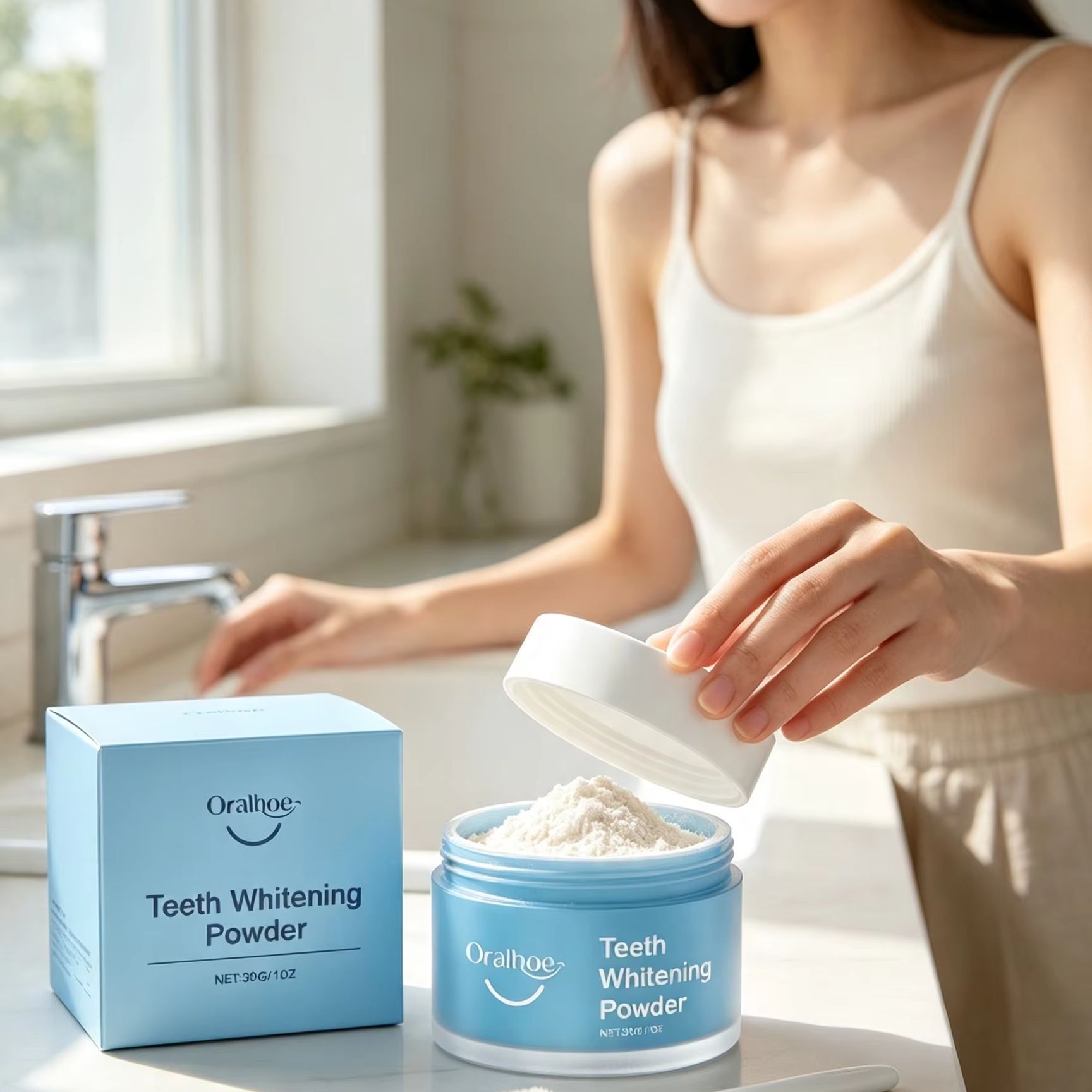 Oralhoe Tooth Powder for Brush - огляд і ціна Teeth Whitening Hismile
