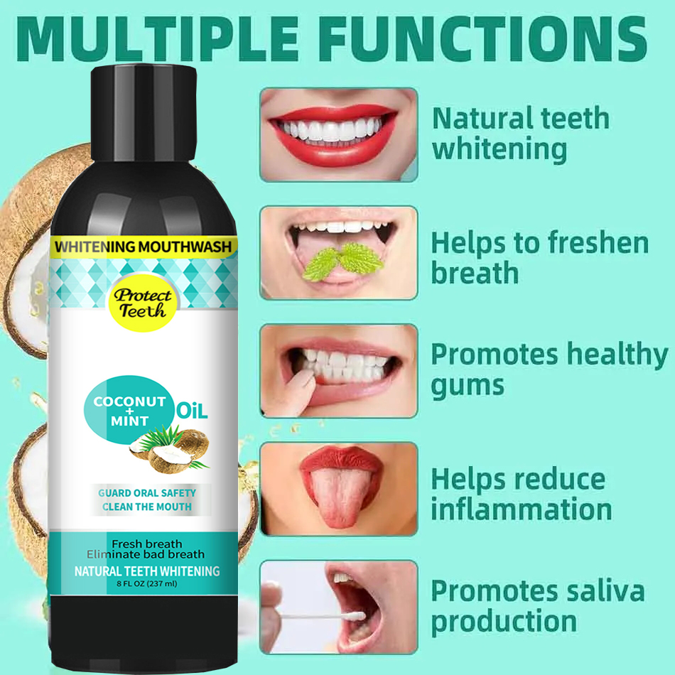 237ml Coconut Mint Pulling Oil - огляд і ціна Teeth Whitening Oil Pulling