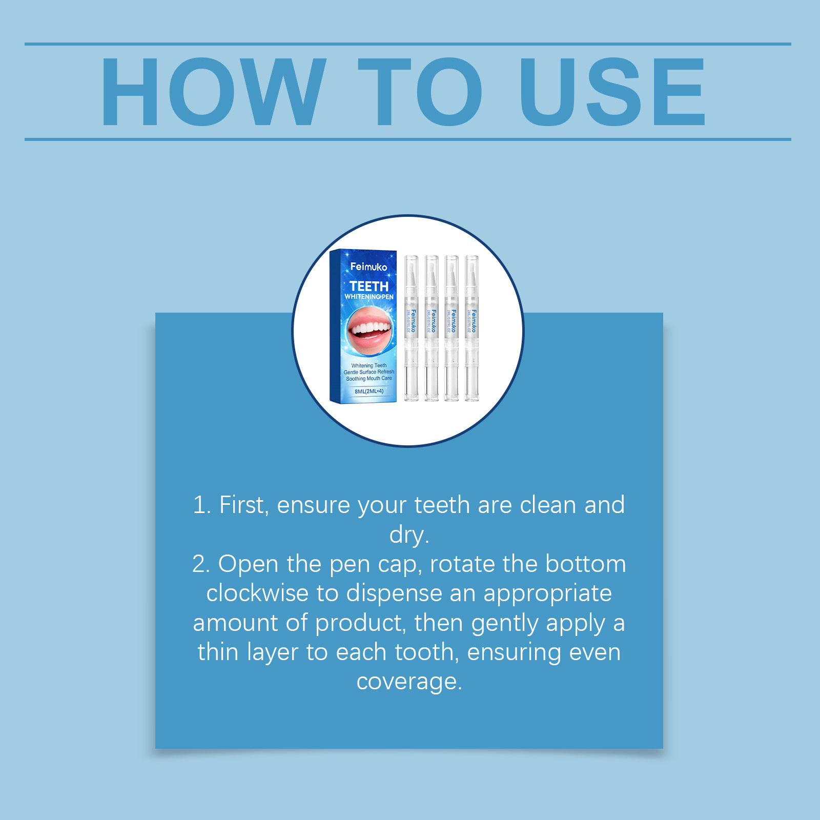 Feimuko Teeth Whitening Pen Ki - огляд і ціна Teeth Whitening Kit At Home