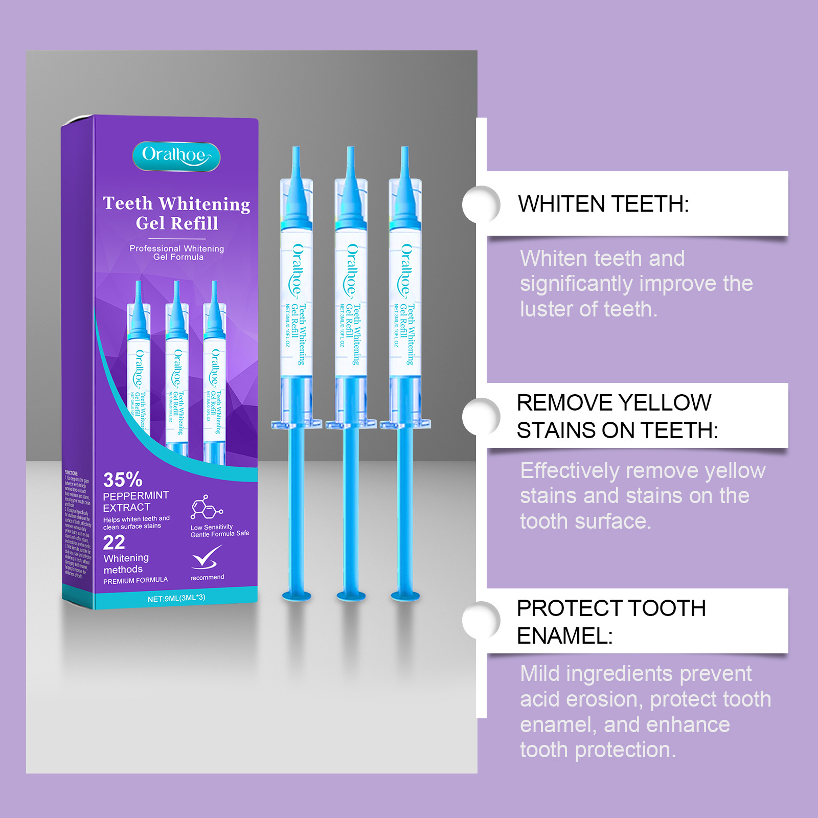 ORALHOE Teeth Whitening Gel Re - огляд і ціна Teeth Whitening Gel Refills