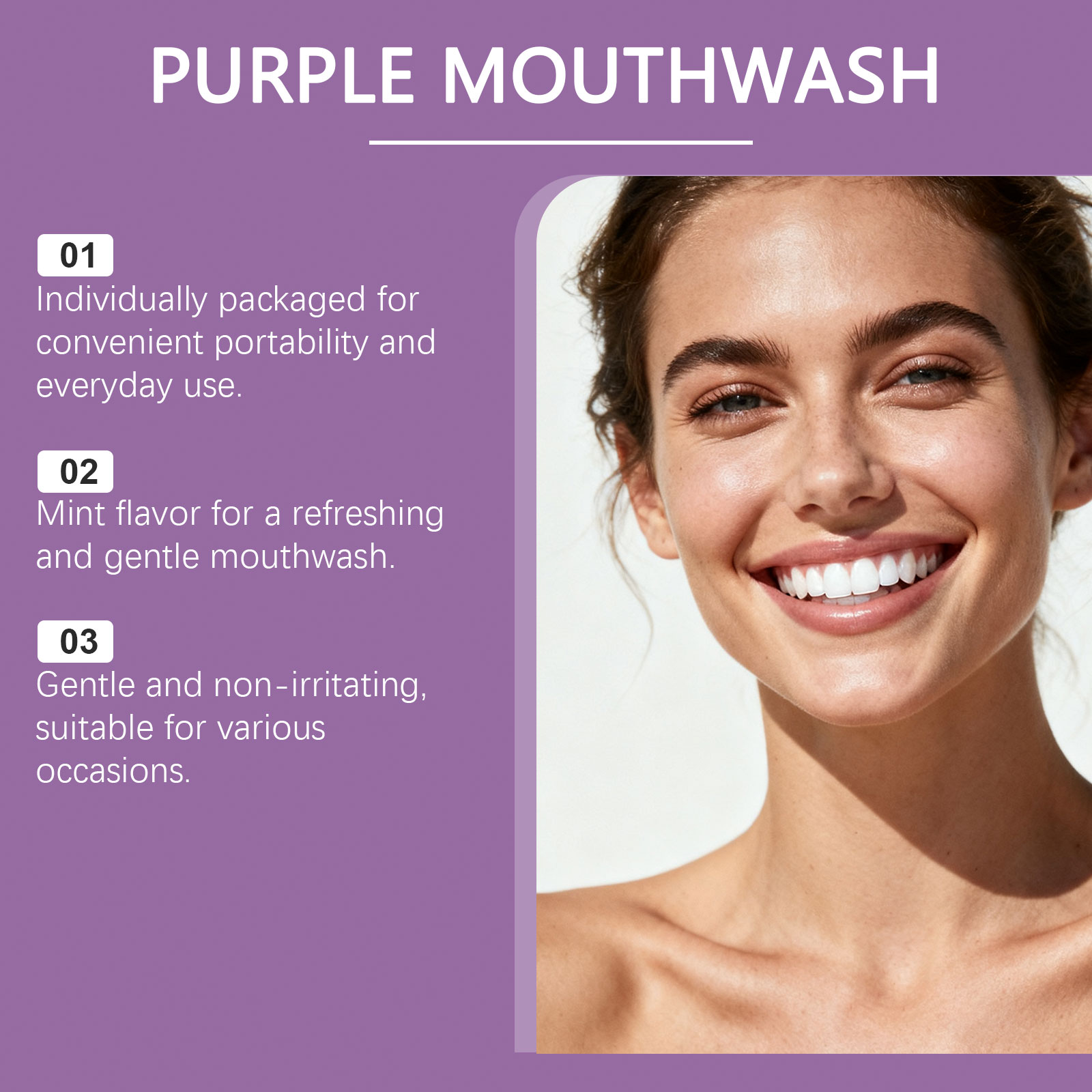 Purple Mouthwash Strips Suppor - огляд і ціна Teeth Whitening Promotion