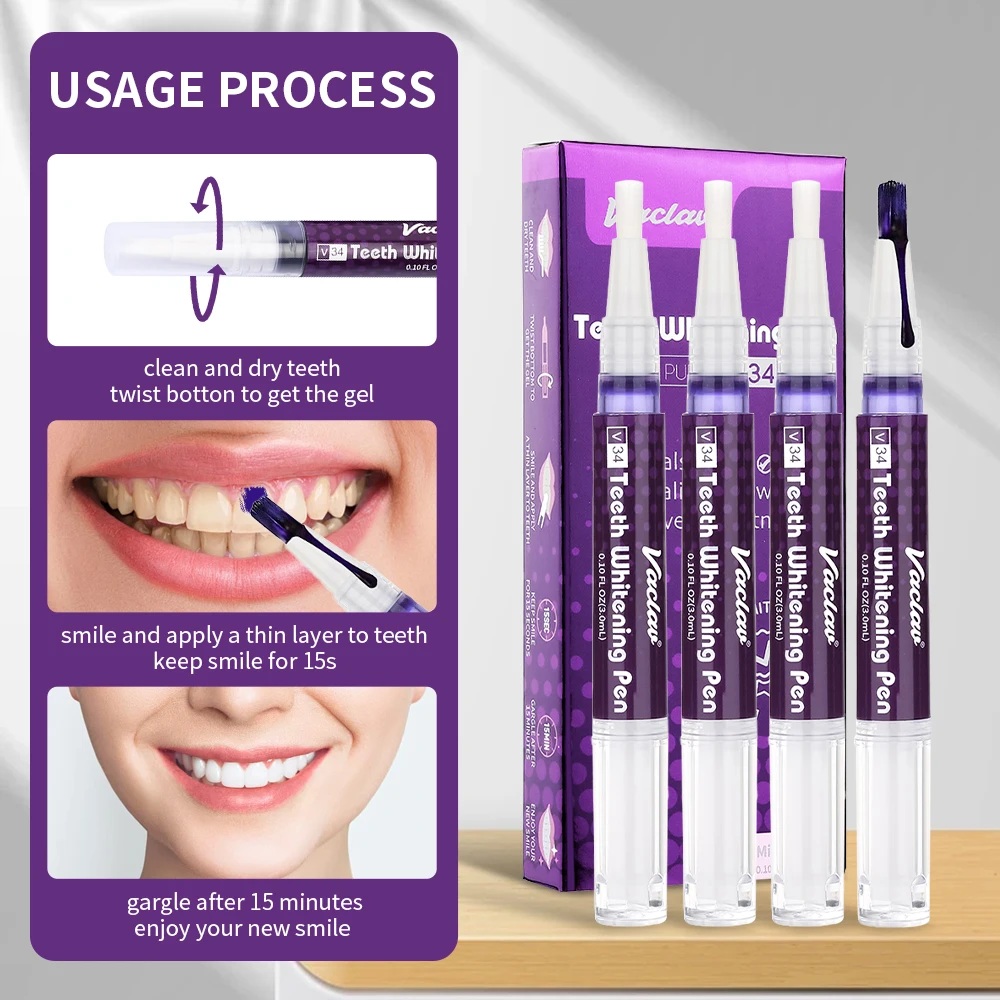 Vaclav V34 Purple teeth whiten - огляд і ціна Teeth Whitening Before And After
